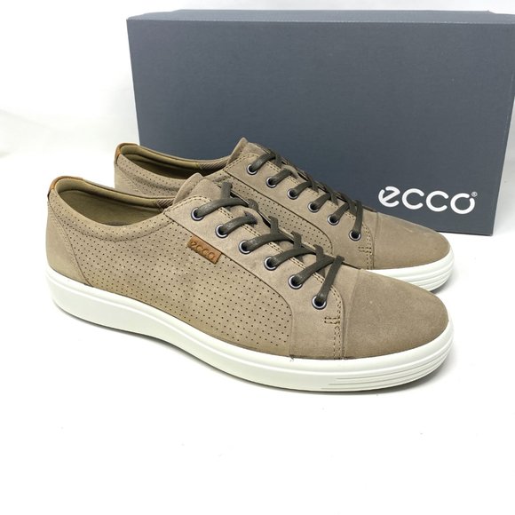 ECCO Men's Size 470034 02114 SOFT 7 NAVAJO BROWN Leather Sneakers Comfort Shoes - Picture 2 of 9
